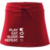 Stolný tenis - eat sleep - Športová sukne - two in one - L ( Červená )