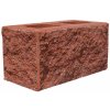 DITON Plotová tvárnica s fazetou C rohová červená 38,5 x 19 x 19 cm