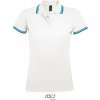 SOL´S PASADENA / Dámska polokošeľa - white/aqua S