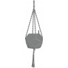 Lechuza Macramé záves na kvetináč Cotton Boho sivý 90 cm