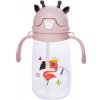 Detská fľaša na pitie s úchytmi a slamkou