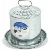 DUVO+ Pozinkovaná napájačka s vekom pre hydinu 7,5L - 32,5x28cm