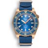 Zlaté pánske hodinky Squale s textilným pásikom 1521 Bronze 42MM Automatic