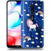 Picasee silikónový prehľadný obal pre Xiaomi Redmi 8 - Unicorn hviezdne nebo
