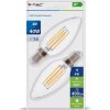 Žiarovka LED sviečková Filament E14 4W, 2700K, 400lm, VT-2174 (V-TAC)