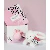 Doudou et Compagnie Paris Doudou Plyšový králik s ružovou bambulou 25 cm