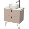 Kúpeľňová skrinka pod umývadlo s držákem ručníku Naturel Art Deco 68x55x45 cm Rose Beige mat ARTDECO60RBBU