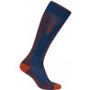 Pánske ponožky Icebreaker Men Merino Blend Ski+ Medium OTC Mountain Contour Veľkosť ponožiek: L / Farba: modrá/oranžová