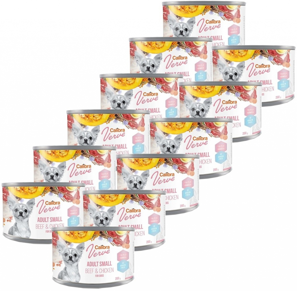 Calibra Dog Verve GF Adult Small Beef & Chicken 12 x 200 g