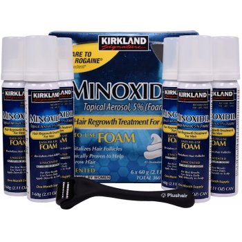Kirkland Minoxidil 5% 6 mesačná kúra proti vypadávaniu vlasov 6 x 60 ml od  69 € - Heureka.sk