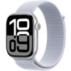 Apple Watch Series 10 46 mm Cellular strieborný hliník s oblačne modrým prevliekacím remienkom MWY23QC/A