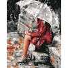 ZUTY Maľovanie podľa čísel - ŽENA POD DÁŽDNIKOM Rámovanie: vypnuté plátno na rám, Rozmer: 40x50 cm