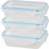 SLOVAKIA TREND EXPORT - IMPORT, s.r.o. Dóza MagicHome Lunchbox set YH375, obdĺžniková, sada 3 ks, 400 ml, 162x111x51 mm
