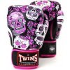 Boxerské rukavice TWINS SPECIAL FBGVL3-53 SKULL - ružová / čierna