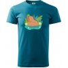 Kapybara vo vode - Klasické pánske tričko vyššej gramáže - XS ( Tmavý tyrkys )