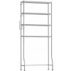 4-úrovňová kúpeľňový regál, stojan nad práčku, sivý