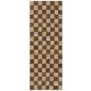 Ferm Living Jutový koberec Check Wool Runner 70x180, coffee/natural