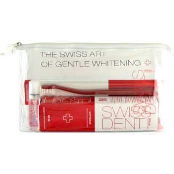 Swissdent Emergency Kit Red (Extreme whitening bělicí zubná pasta 50 ml + ústní spray Extreme 9 ml + zubná kartáček profi whitening soft )