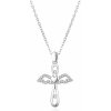 Agato Strieborný náhrdelník s príveskom Anjel AGT-N017W (retiazka, prívesok)