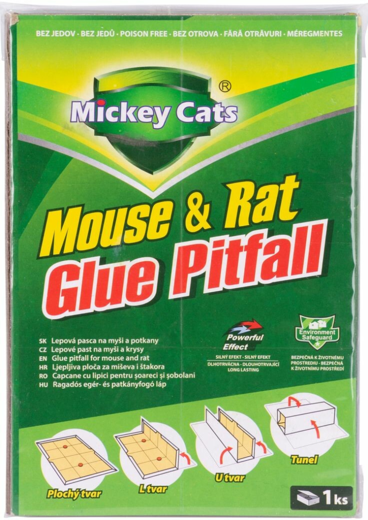 Doska Mickey Cats, na myši a potkany, lepová, Poison-Free