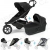 Set 5v1 Thule Urban Glide 3 Black s magnetickou sponou + vanička Black + pláštenky + ochranná sieť