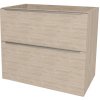 Mereo Mailo, kúpeľňová skrinka 61 cm, chróm madlo, Multidecor, Light Rock Hickory, MER-CN590SLRH1
