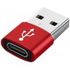 AppleMix Redukcia / adaptér USB-C samica / USB-A samec - oválny - červený