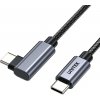 Unitek USB-C kábel s uhlom 90° PD100W 2m