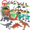 Boley dinosaurusie figúrky v vedre – 55-dielna sada T‑Rex a priatelia