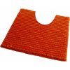 ROUTNER Kúpeľňová predložka PESCINA Oranžová 10611 - Oranžová / 50 x 50 cm WC s výkrojom 10611