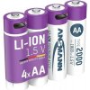 Ansmann Li-ion AA , min 1800mAh, s nabíjecí elektronikou, USB-C 14511
