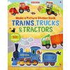 Make a Picture Sticker Book Trains, Trucks & Tractors (Brooks Felicity)