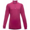 Detské tričko DEVOLD DUO ACTIVE JUNIOR ZIP NECK CERISE