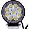 Halogénová LED pracovná lampa 27W 9 Diód 12V 24V Cúvacie svetlo Okrúhla lampa