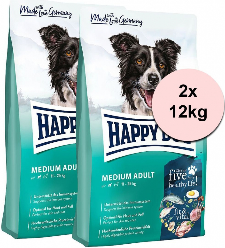 Happy Dog Supreme Fit & Vital Medium Adult 2 x 12 Kg