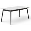 Bielo-čierny rozkladací jedálenský stôl s bielou doskou 90x165 cm Meza – Hammel Furniture