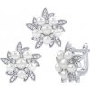 Silvego Strieborný set šperkov Rebecca s pravými perlami a Brilliance Zirconia - náušnice a prívesok FW3667SW