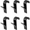 DuraHome Háčik na kúpeľňový radiátor, čierny 6 ks