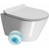 GSI KUBE X závesná WC misa, GeniusFlush, 36x50cm, biela ExtraGlaze 941211