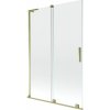 Mexen Velar L sprchová zástena na vaňu 2-krídlová posuvná 120 x 150 cm, transparentná, zlatá - 896-120-003-01-50