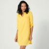 Plážová tunika s 3 4 rukávmi žltá