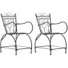 Garden-Shop Kovová stolička Sheela s područkami (SET 2 ks) - Bronzová