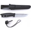 Morakniv 13567 Companion Spark Black vonkajší nôž 10,4 cm, čierna, TPE, puzdro, s kresadlom