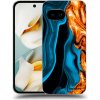 Picasee silikónový čierny obal pre Google Pixel 9a - Gold blue
