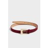 OPASOK GANT SLIM SUEDE BELT PLUMPED RED