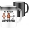 Magický keramický hrnček s potlačou It's ok to be different
