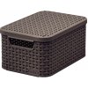Curver STYLE M LID, Dark brown, 38x29x17 cm, s vekom