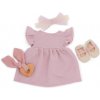 LullaBaby Šaty pre bábiku ružové s doplnkami