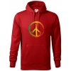 Peace symbol paint - Mikina pánska Cape s kapucňou - S ( Červená )