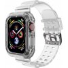 AppleKing odolné puzdro s transparentným remienkom pre Apple Watch 45mm / 44mm / 42mm - číre - možnosť vrátiť tovar ZADARMO do 30tich dní